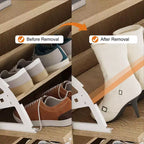 Meuble à chaussures cannelé avec 3 tiroirs basculants, meuble de rangement étroit en bois avec étagères réglables et amovibles, meuble à chaussures fin sur pied.