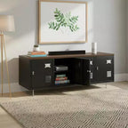 Garvee Casier mural métallique à 4 portes avec tringle et porte-cartes, armoire de rangement de 45 de large pour la maison, la salle de sport, l'école, le bureau, assemblage facile, noir