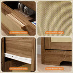 Commode à 12 tiroirs, commode en rotin, organisateur de rangement pour vêtements de placard, commodes à tiroirs pour chambre à coucher, salon