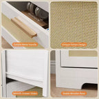 Commode à 12 tiroirs, commode en rotin, organisateur de rangement pour vêtements de placard, commodes à tiroirs pour chambre à coucher, salon