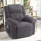 Fauteuil relax inclinable électrique Acekool avec chauffage et massage, revêtement en velours côtelé moelleux, fauteuil releveur électrique pour personnes âgées, salon