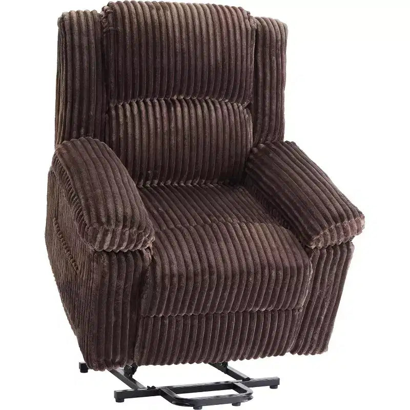 Fauteuil relax inclinable électrique Acekool avec chauffage et massage, revêtement en velours côtelé moelleux, fauteuil releveur électrique pour personnes âgées, salon