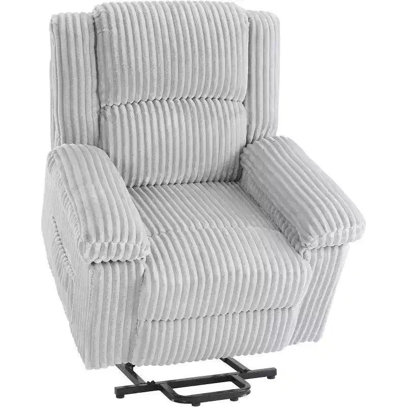 Fauteuil relax inclinable électrique Acekool avec chauffage et massage, revêtement en velours côtelé moelleux, fauteuil releveur électrique pour personnes âgées, salon