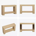 Console de ferme 47 po avec 2 niveaux et rangement - Grande table de canapé en bois pour entrée, couloir et salon