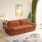 MAYEERTY Canapé-lit convertible 73.2 Queen, 3-en-1, Causeuse multifonctionnelle en velours orange
