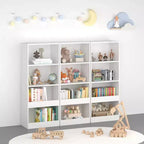 Bibliothèque pour enfants, étagère à 4 niveaux, organisateur de livres, meuble de rangement de jouets, blanc