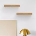 Étagère flottante en érable 11,8 po C, support mural en bois à fixation invisible, parfaite pour la décoration de salle de bain/chambre/cuisine ou pour l'exposition de livres/plantes, installation facile.