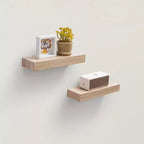 Étagère flottante en érable 11,8 po C, support mural en bois à fixation invisible, parfaite pour la décoration de salle de bain/chambre/cuisine ou pour l'exposition de livres/plantes, installation facile.