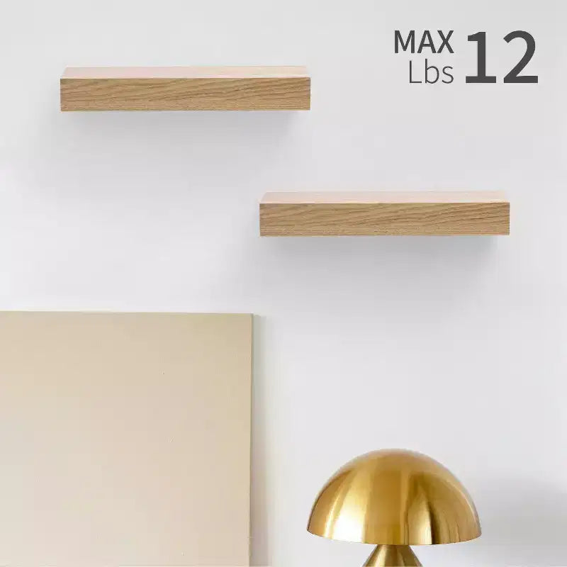 Étagère flottante en érable 11,8 po C, support mural en bois à fixation invisible, parfaite pour la décoration de salle de bain/chambre/cuisine ou pour l'exposition de livres/plantes, installation facile.