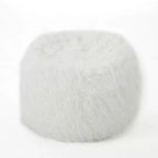 Fauteuil Pouf en Fausse Fourrure TUYOHW, Chaise de Sol Ronde en Mousse Haute Densité pour un Confort Moelleux, Chaise Longue Confortable pour Salon