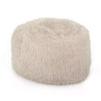 Fauteuil Pouf en Fausse Fourrure TUYOHW, Chaise de Sol Ronde en Mousse Haute Densité pour un Confort Moelleux, Chaise Longue Confortable pour Salon