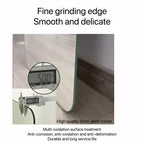 TUYOHW Grand Miroir sur Pied Moderne pour Chambre à Coucher, Dressing, Miroir Mural Antidéflagrant avec Coins Arrondis, 140 cm