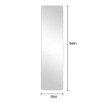 TUYOHW Grand Miroir sur Pied Moderne pour Chambre à Coucher, Dressing, Miroir Mural Antidéflagrant avec Coins Arrondis, 140 cm