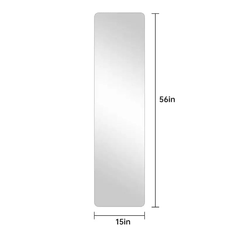 TUYOHW Grand Miroir sur Pied Moderne pour Chambre à Coucher, Dressing, Miroir Mural Antidéflagrant avec Coins Arrondis, 140 cm