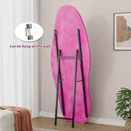 Miroir décoratif en flanelle pleine longueur TUYOHW pour chambre à coucher, dressing, miroir mural pleine longueur sur pied original avec cadre en bois, Rose