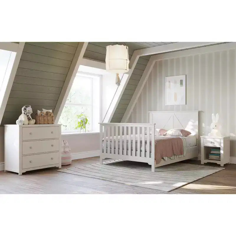 Commode 3 tiroirs Child Craft Harmony avec plateau à langer amovible, grand espace de rangement, kit anti-basculement inclus pour éviter le basculement, finition sécuritaire pour bébé