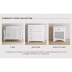 Commode 3 tiroirs Child Craft Harmony avec plateau à langer amovible, grand espace de rangement, kit anti-basculement inclus pour éviter le basculement, finition sécuritaire pour bébé