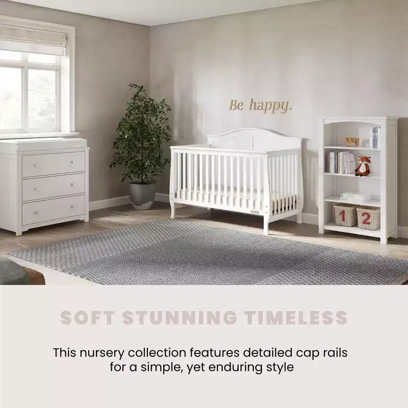 Commode 3 tiroirs Child Craft Harmony avec plateau à langer amovible, grand espace de rangement, kit anti-basculement inclus pour éviter le basculement, finition sécuritaire pour bébé