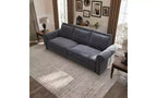 MAYEERTY Canapé-Lit Extractible King Size 93,7 po, Canapé-Lit Convertible 3 en 1 en Velours avec Clous Décoratifs et Accoudoirs Ronds Gris