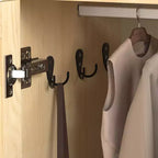 Garde-robe de style rustique Prya GDFStudio avec miroir, éclairage LED, tringle à vêtements, 4 portes et 2 tiroirs