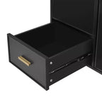Meuble-lavabo de salle de bain compact de 61 cm avec évier, armoire de rangement de salle de bain avec tiroirs et étagère de porte, meuble-lavabo à lavabo simple