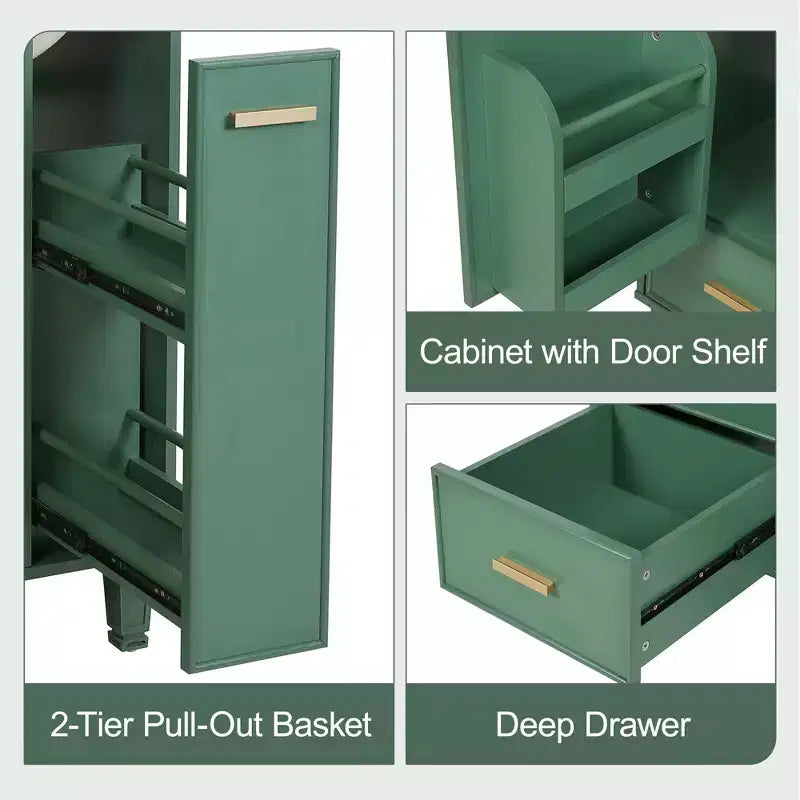 Meuble-lavabo de salle de bain compact de 61 cm avec évier, armoire de rangement de salle de bain avec tiroirs et étagère de porte, meuble-lavabo à lavabo simple