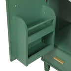 Meuble-lavabo de salle de bain compact de 61 cm avec évier, armoire de rangement de salle de bain avec tiroirs et étagère de porte, meuble-lavabo à lavabo simple