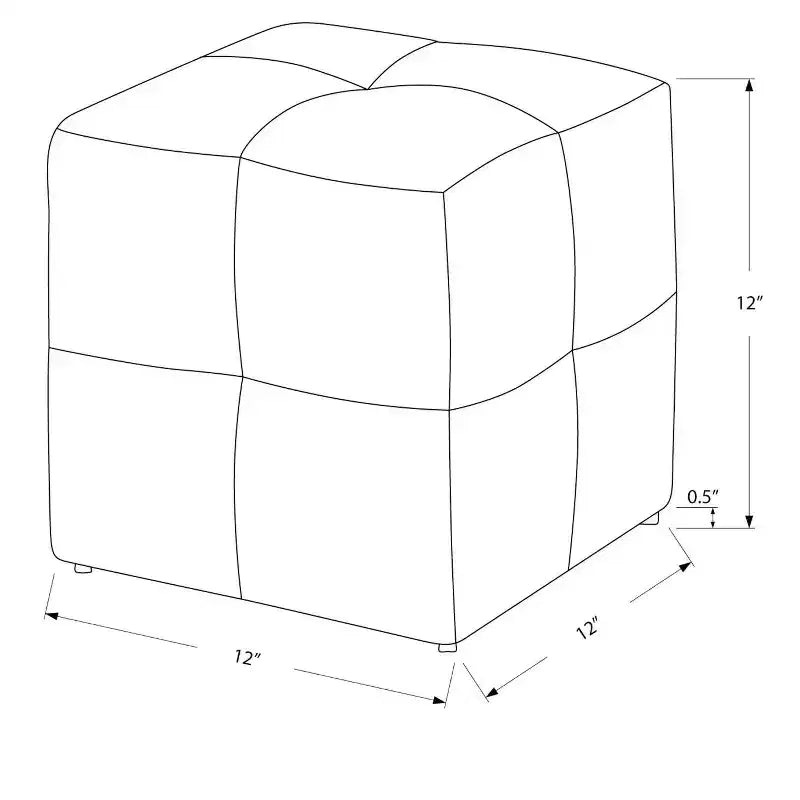 TUYOHW Lot de 2 poufs beiges imprimés de texte 12, Repose-pieds d'appoint pour salon et chambre à coucher, Pouf pour enfants avec rembourrage en mousse haute densité, Prêt à l'emploi