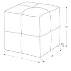 TUYOHW Lot de 2 poufs beiges imprimés de texte 12, Repose-pieds d'appoint pour salon et chambre à coucher, Pouf pour enfants avec rembourrage en mousse haute densité, Prêt à l'emploi