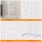 Support pour Plantes en Métal, Étagère à Fleurs d'Angle à 6 Niveaux Pouvant Accueillir 7 Pots, Présentoir à Plantes Multi-Niveaux Intérieur et Extérieur