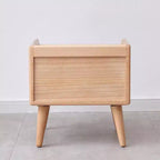 MAYEERTY Table de chevet en hêtre massif avec rangement ouvert Meuble de chevet pour chambre à coucher et salon