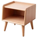 MAYEERTY Table de chevet en hêtre massif avec rangement ouvert Meuble de chevet pour chambre à coucher et salon