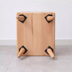 MAYEERTY Table de chevet en hêtre massif avec rangement ouvert Meuble de chevet pour chambre à coucher et salon