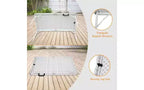Table pliante, Table pliante portable en plastique robuste avec poignée, pieds antidérapants, imperméable, facile à nettoyer, hauteur réglable, pliable