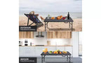 Table pliante, Table pliante portable en plastique robuste avec poignée, pieds antidérapants, imperméable, facile à nettoyer, hauteur réglable, pliable