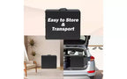 Table pliante, Table pliante portable en plastique robuste avec poignée, pieds antidérapants, imperméable, facile à nettoyer, hauteur réglable, pliable