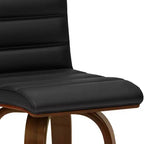 Tabouret de bar à hauteur de comptoir pivotant WyndenHall Madigan noir : Carré, Rembourré, Réglable, Similicuir