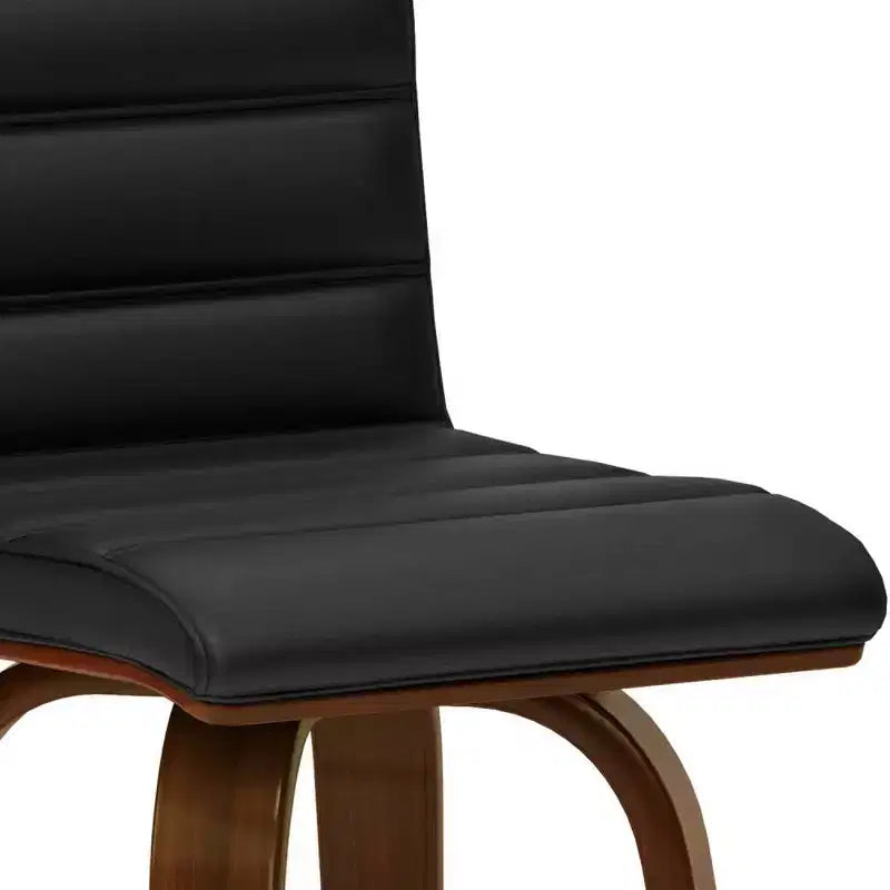 Tabouret de bar à hauteur de comptoir pivotant WyndenHall Madigan noir : Carré, Rembourré, Réglable, Similicuir