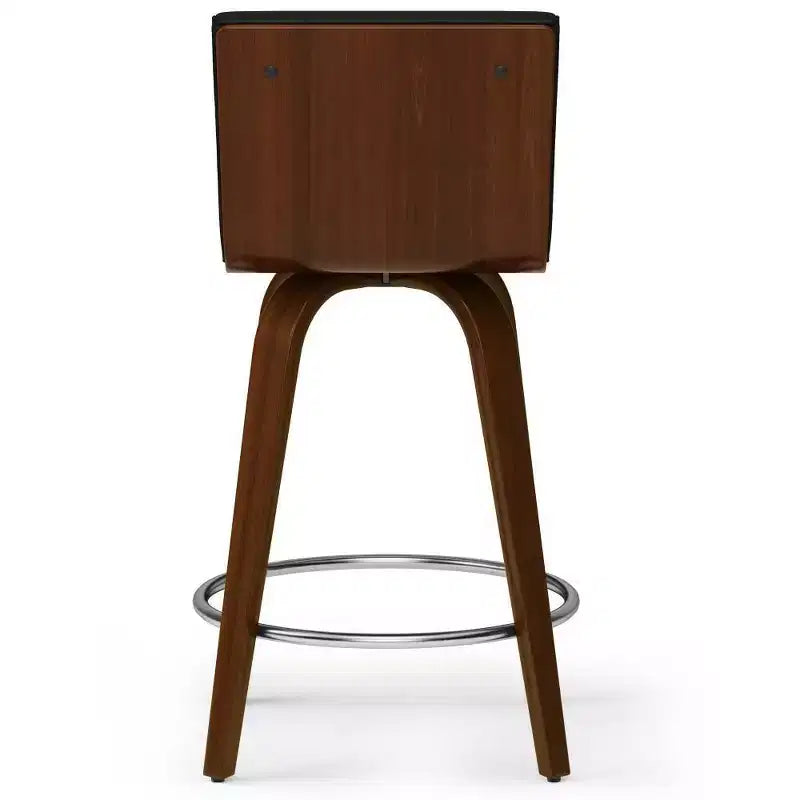Tabouret de bar à hauteur de comptoir pivotant WyndenHall Madigan noir : Carré, Rembourré, Réglable, Similicuir