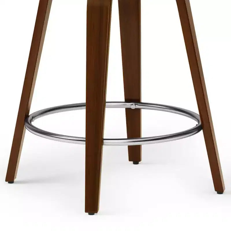 Tabouret de bar à hauteur de comptoir pivotant WyndenHall Madigan noir : Carré, Rembourré, Réglable, Similicuir