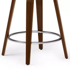 Tabouret de bar à hauteur de comptoir pivotant WyndenHall Madigan noir : Carré, Rembourré, Réglable, Similicuir
