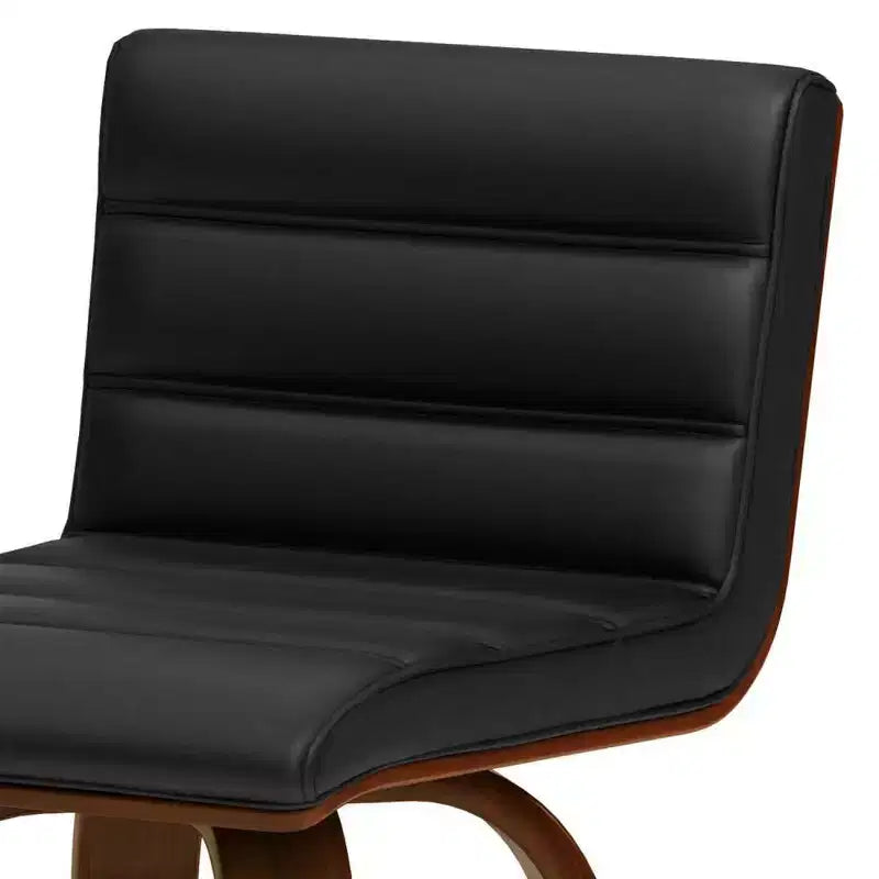 Tabouret de bar à hauteur de comptoir pivotant WyndenHall Madigan noir : Carré, Rembourré, Réglable, Similicuir