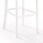 Lot de 2 tabourets de bar Shelby Blanc vieilli - Crosley : Assise en bois moulé, pieds en hévéa, sans accoudoirs