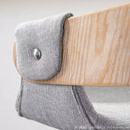 Lot de 2 tabourets de bar rembourrés Elisa hauteur comptoir Gris/Blanc délavé - Lumisource