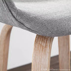 Lot de 2 tabourets de bar rembourrés Elisa hauteur comptoir Gris/Blanc délavé - Lumisource
