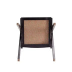 Chaise de salle à manger Hamlet en rotin noir/naturel – Manhattan Comfort : Base en bois de frêne Mid-Century, aucun assemblage requis