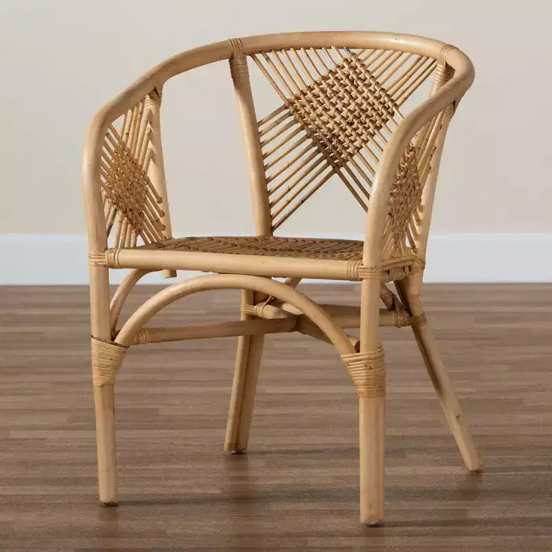 Chaise de salle à manger Kagama en rotin marron - bali & pari : Bohème, Bambou, Confort, Piètement stable