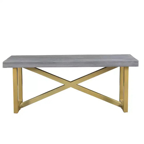 Banc de salle à manger Raven 60" en bois de manguier or/marron - Timbergirl