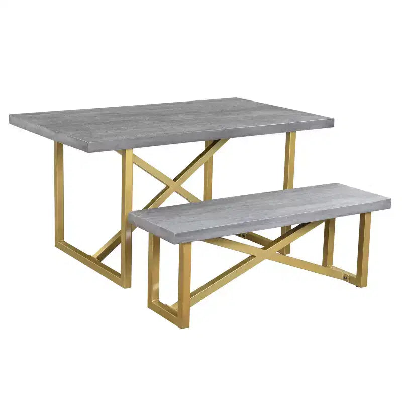 Banc de salle à manger Raven 60" en bois de manguier or/marron - Timbergirl