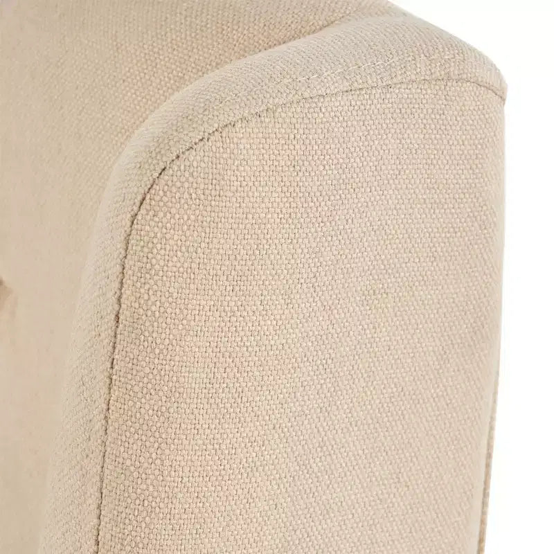 Lot de 2 chaises de salle à manger Blount en bois avec coussins en tissu, finition beige/naturel, structure en bouleau, dossier capitonné